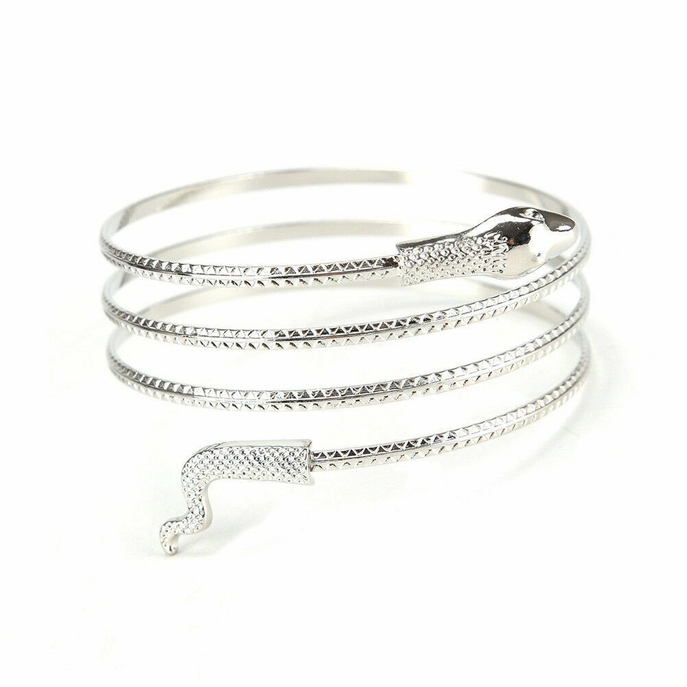 Elegant Unique 925 Sterling Silver New Charms Snake Design Bracelet Bangle Cuff