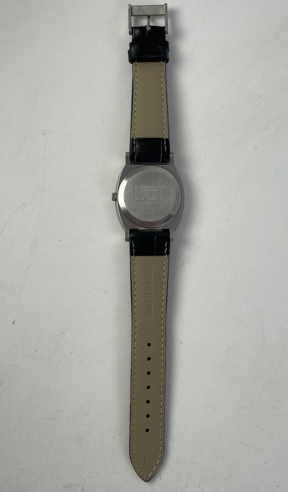 Alfred DUNHILL RPM Watch 8051 Drivers mens steel silver tonneau gents