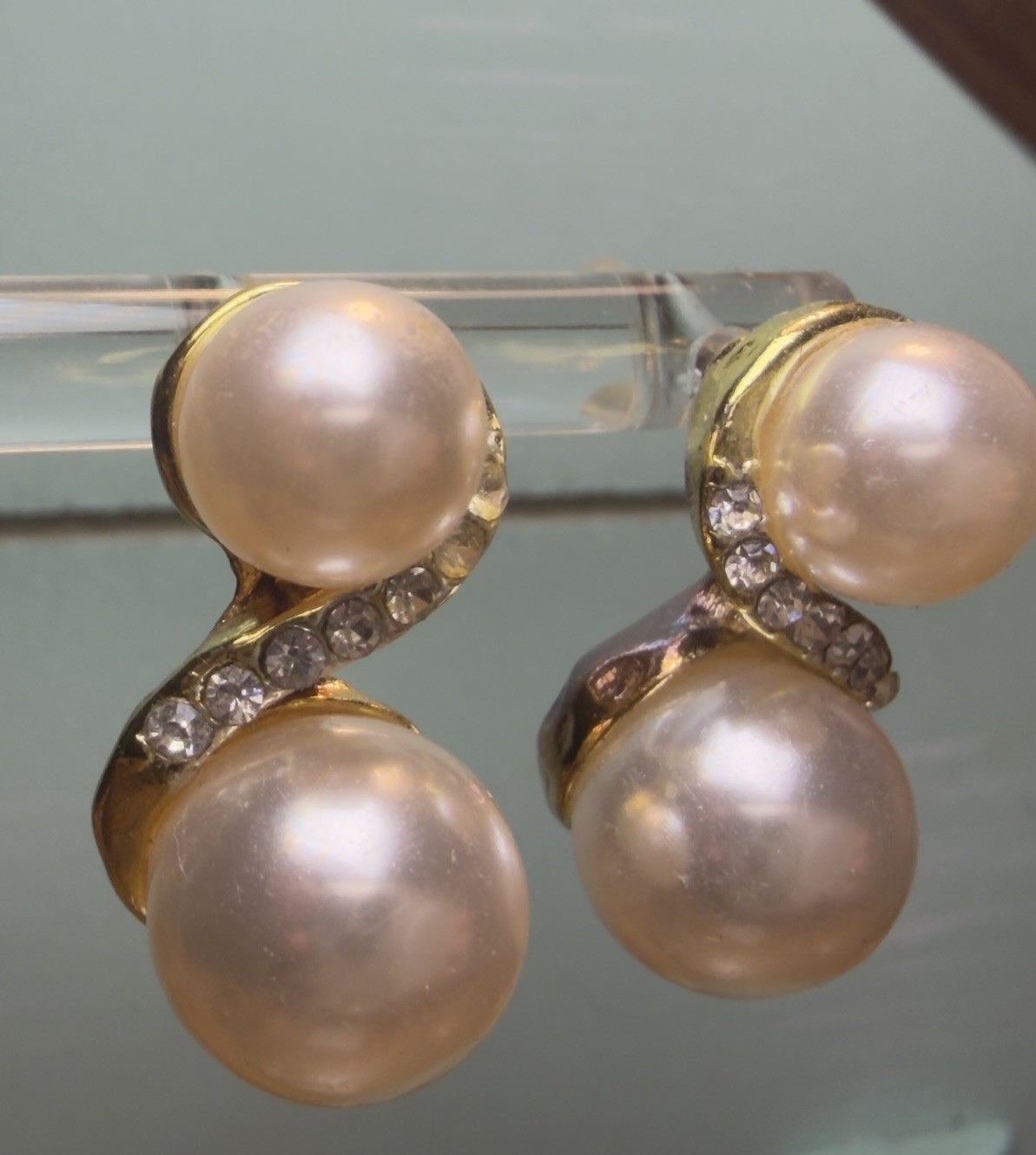 Faux Pearl Diamond Earrings Wedding Mother Of Bride Theater Dress Formal