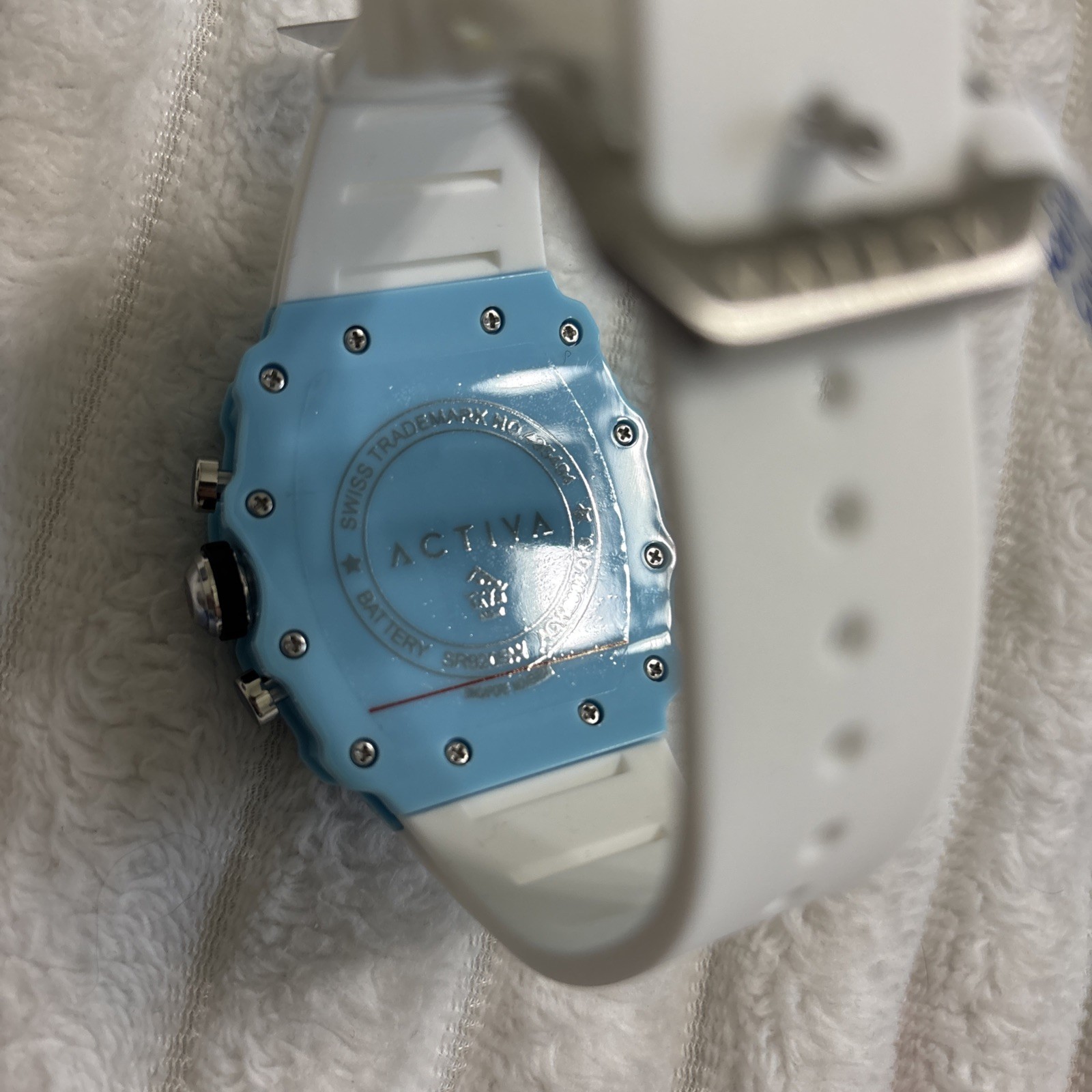 Activa Fury X Invicta Silver Skeleton Dial 44mm Blue Case White Band ACW2305-016