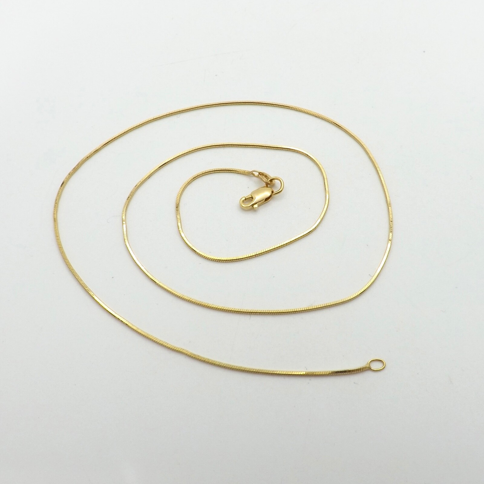 Solid 14k Yellow Gold Snake Link Pendant Chain Necklace RCI Italy 17in New