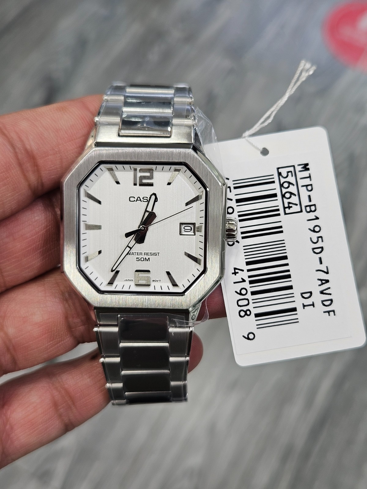 Casio MTP-B195D-7AVDF Men’s Stainless Steel Watch | 50M Water Resist | Original