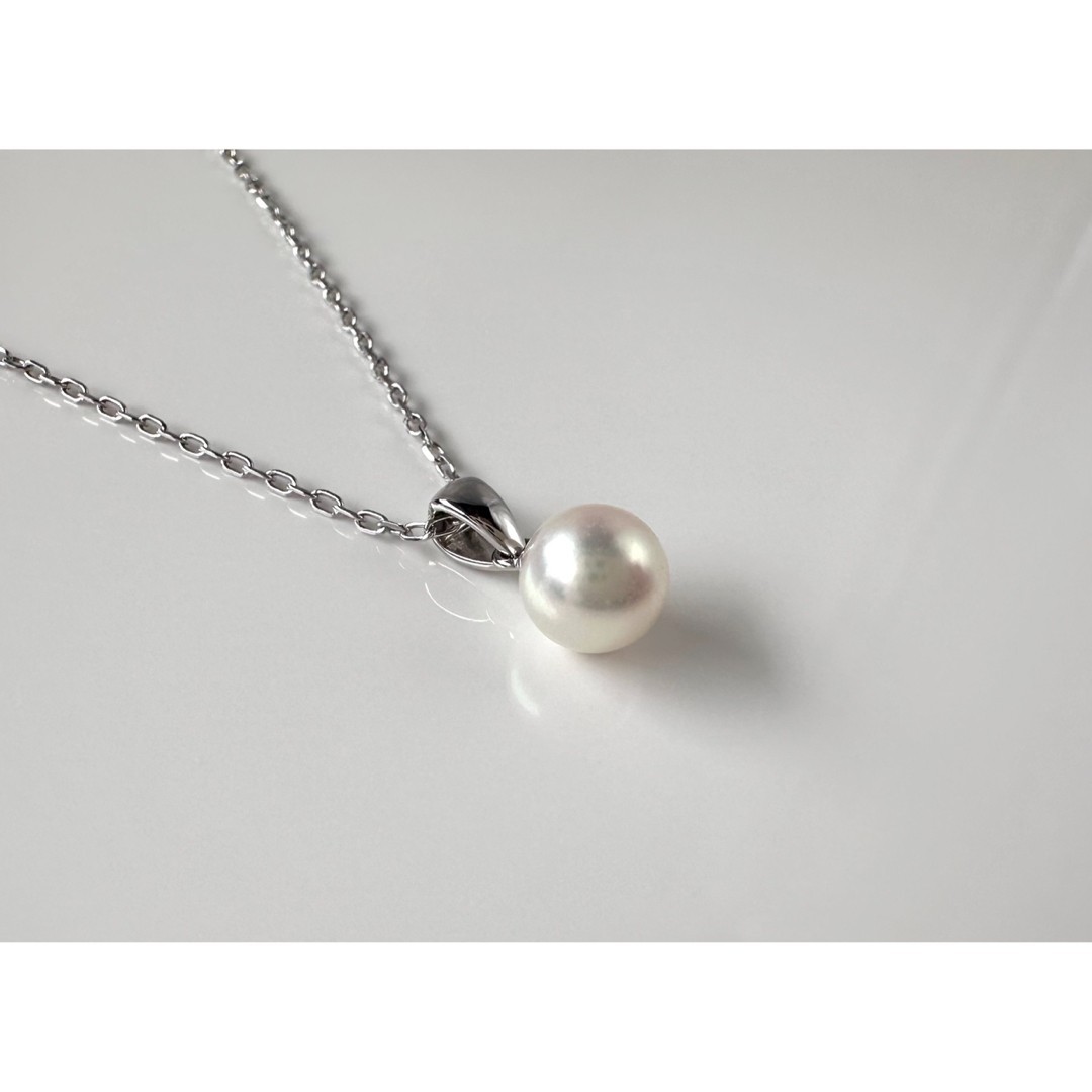 MIKIMOTO Akoya Pearl Necklace K18 White Gold 7.0mm 40cm Single Pearl w/ Box🌈
