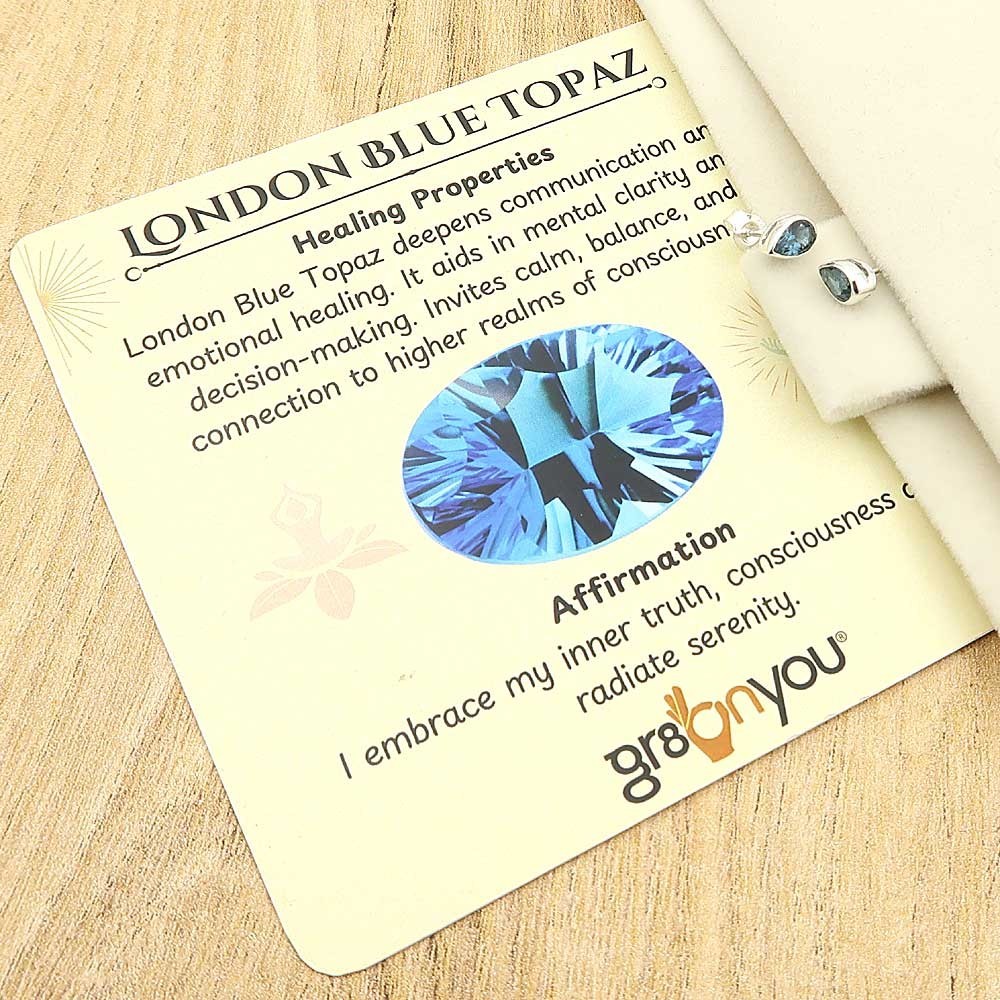 gr8onyou AAA Quality LONDON BLUE TOPAZ 925 Silver Premium Earrings 1.4 Grams