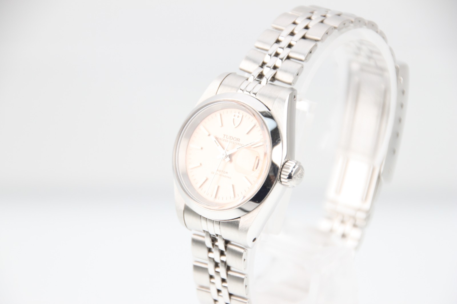 Tudor Princess Oysterdate Pink Dial Automatic Ladies Steel Watch 92413N T00232