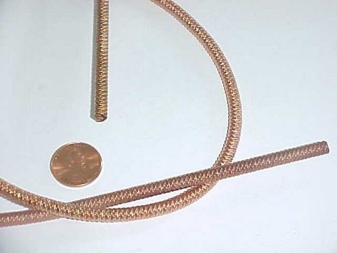 1 VINTAGE COPPER COATED SPRING 5mm. ROUND FLEX BENDABLE COIL 27″ SECTION L786