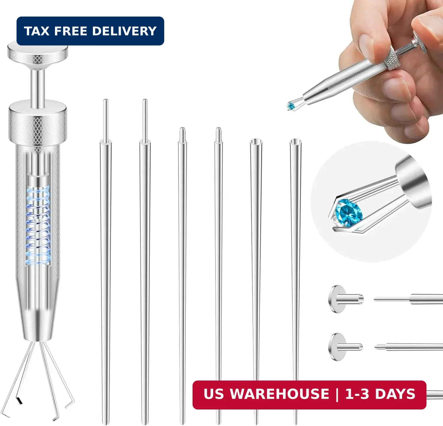 Piercing Taper Ball Grabber Tool for Changing Jewelry – Anti-Slip Piercing Ball