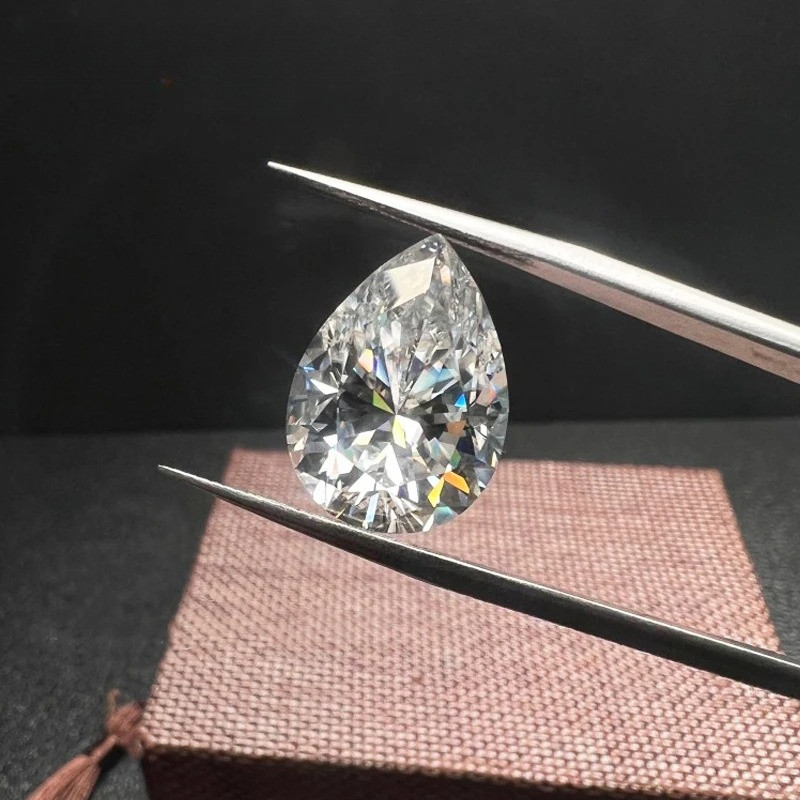0.35-5ct Pear Cut Moissanite Loose GRA VVS1 D Color 1-3pcs for Jewelry Making