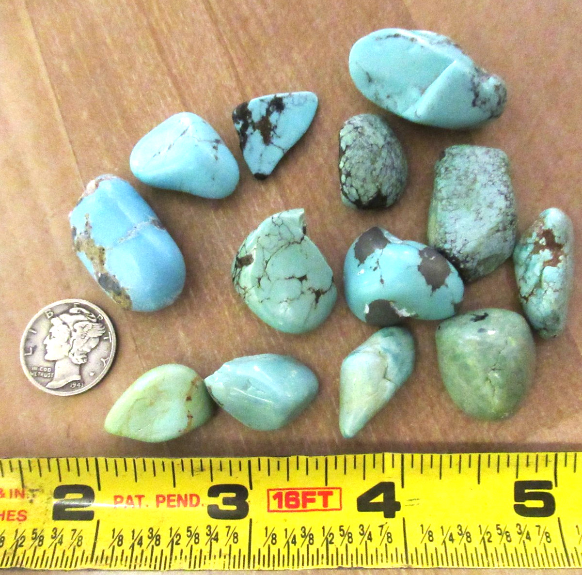 KINGMAN TURQUOISE NUGGETS 19mm X 13mm TO 29mm X 16mm STABILIZED 225TCW #885