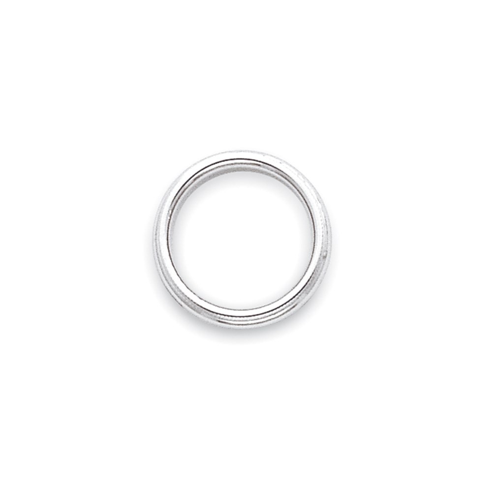 14k White Gold 3mm Milgrain Half Round Wedding Band Ring Size 8