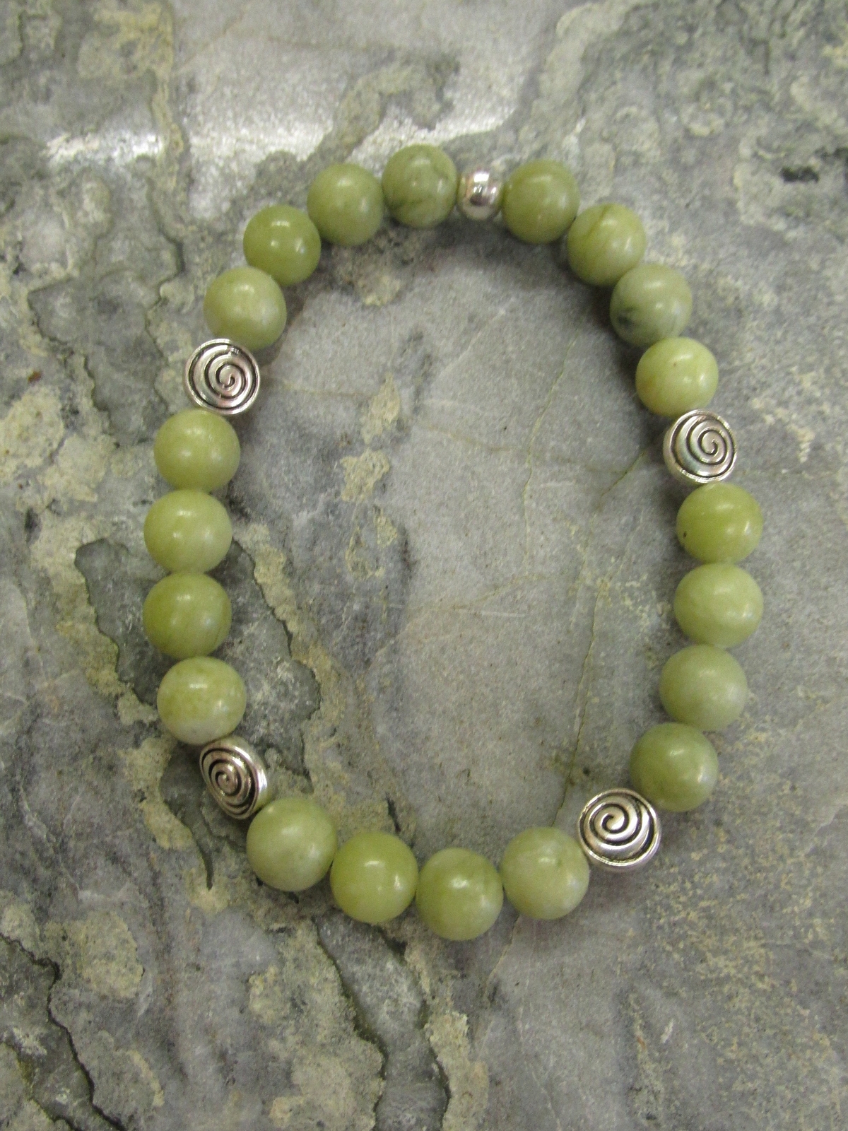 GENUINE Connemara Marble Celtic Stretch Bracelet Guaranteed Irish C
