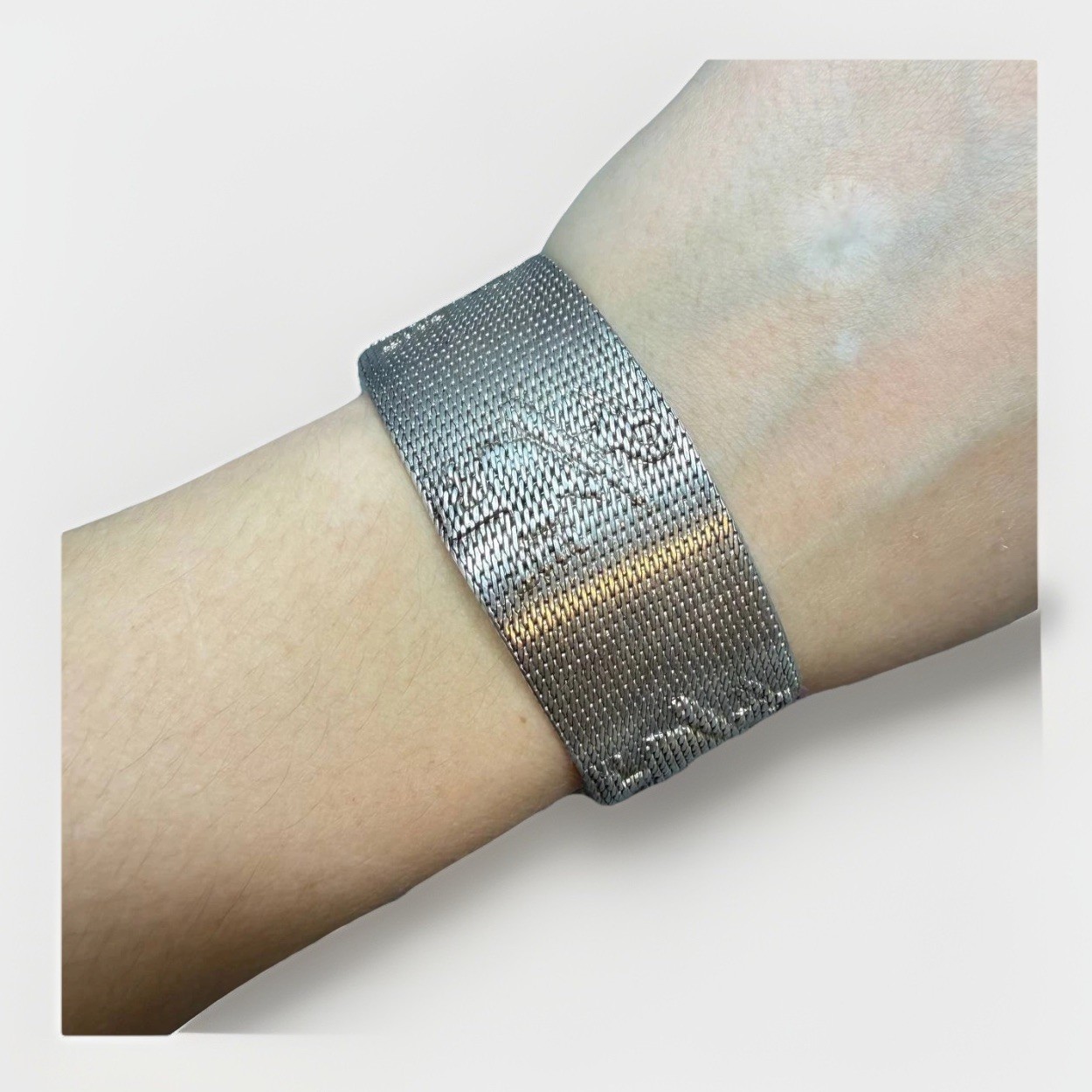 Peru 925 Sterling Silver Bracelet Andean Ethnic Mesh Vintage Plata