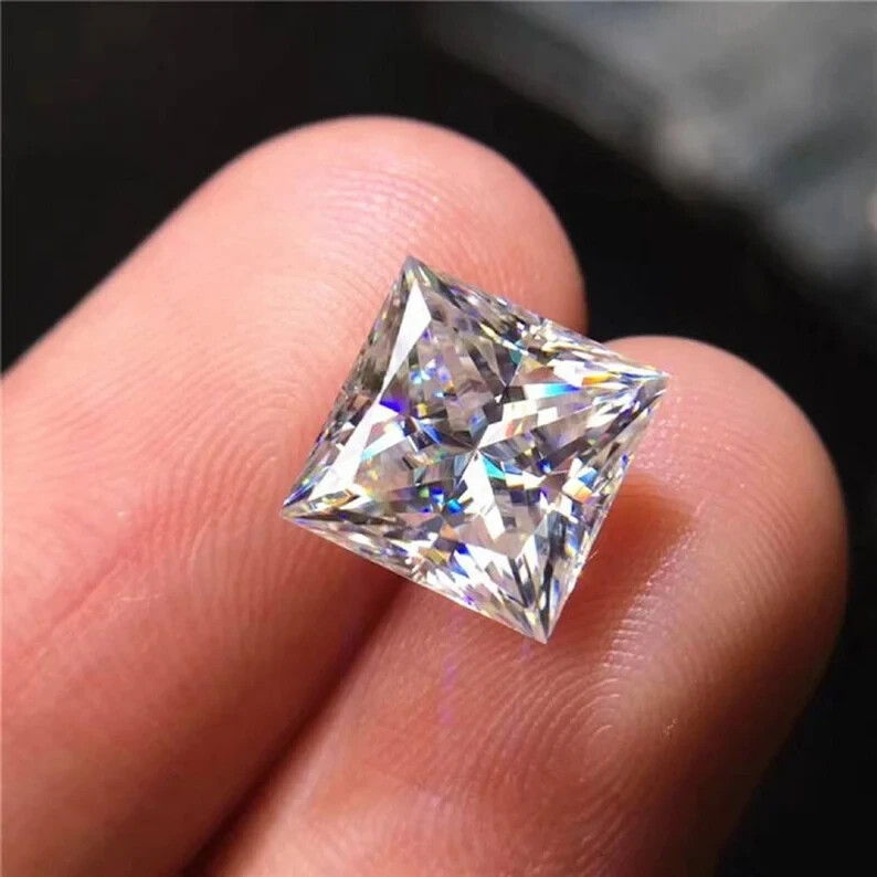 0.50 CT Natural White Diamond Princess Cut 4.50MM VVS1 D Grade IDGL Certified Q1