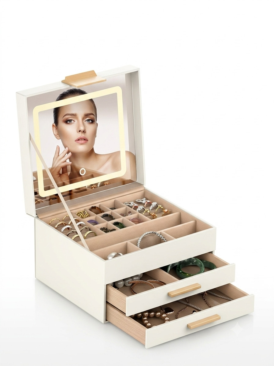 Laromni LED Mirror Jewelry Box