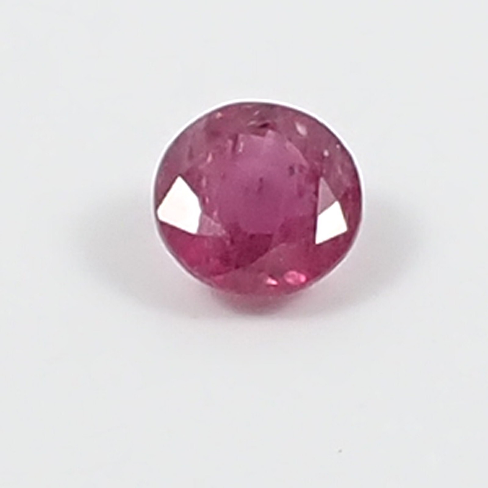 Natural 0.31 carat 3.92 mm Round Red Purplish Color Ruby Loose Gemstone, L14