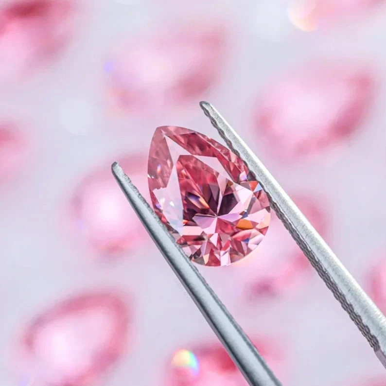 2.50 CT Natural Pink Diamond Pear Cut 8×10 mm VVS1 D Grade IDGL Certified