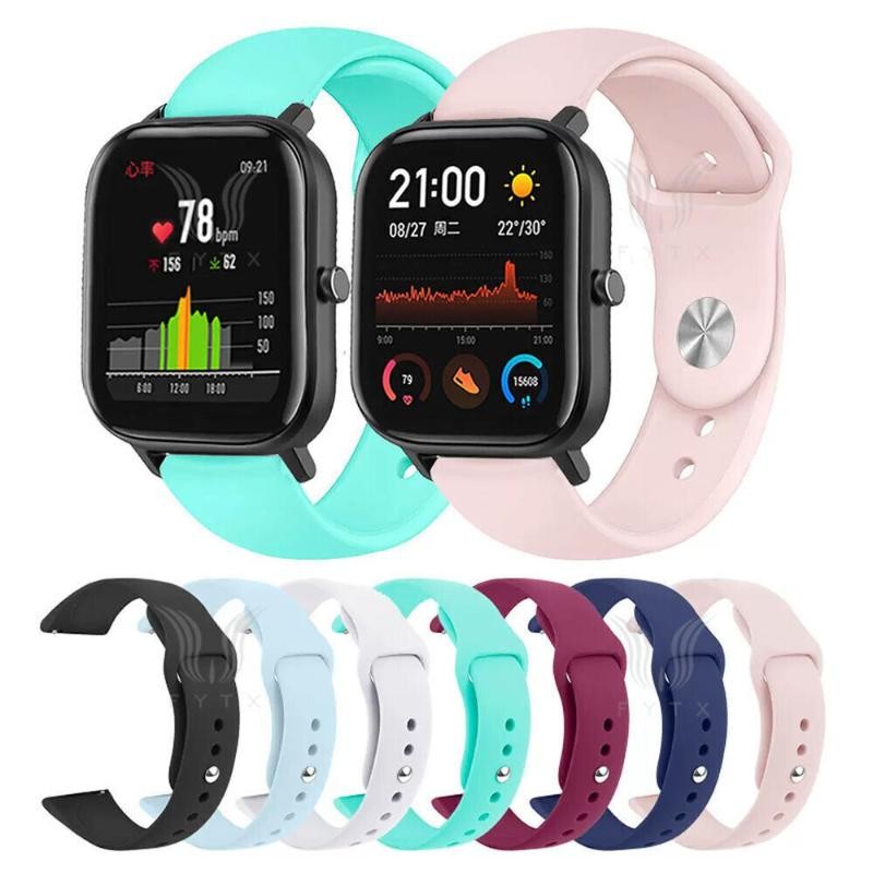 For Huami Amazfit GTR 4 3 2 2e Pace Strato GTS 4 3 2e Silicone Watch Band Strap
