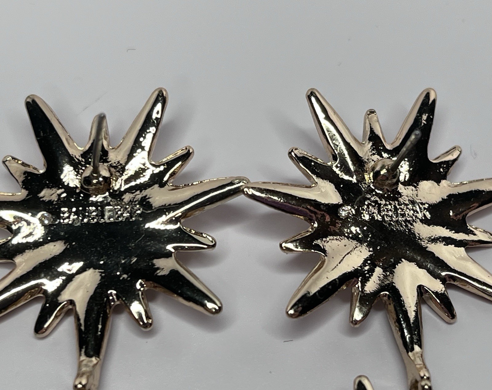 Gold Tone Post Back Baublebar Callisto Drop Earrings 3.75 In