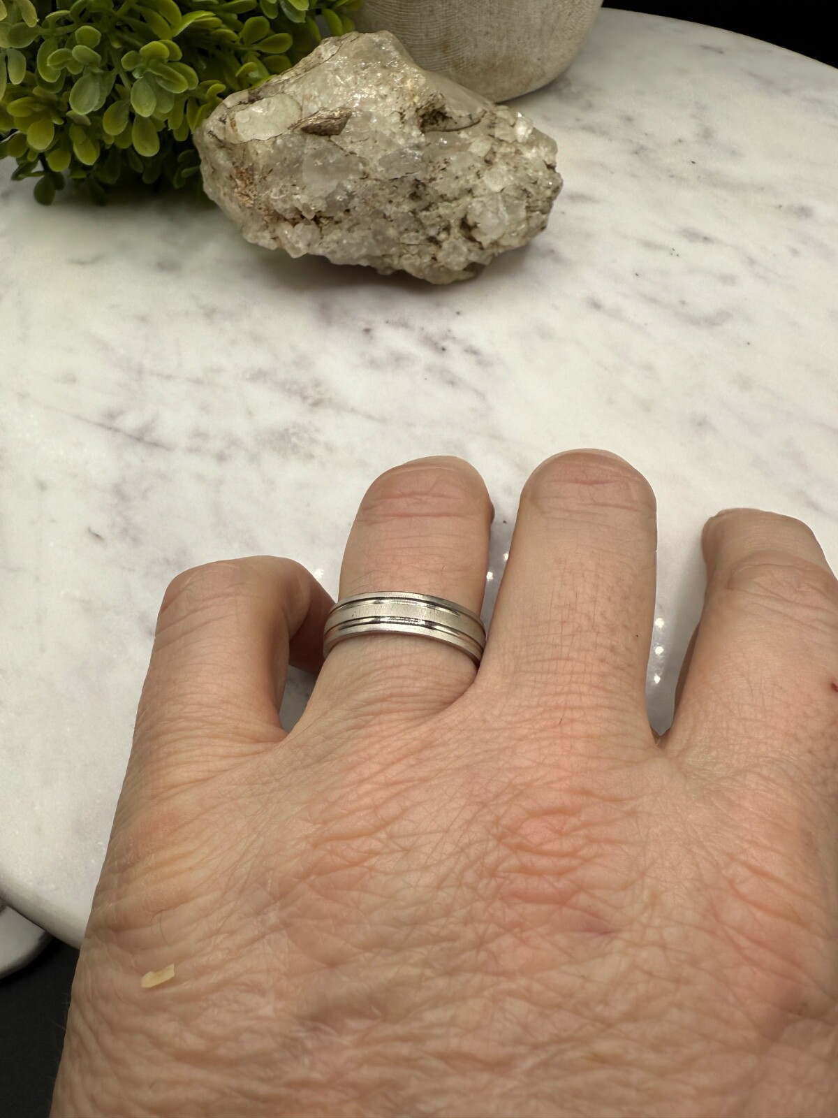 NEW Mens Palladium Wedding Band 6MM Size 10