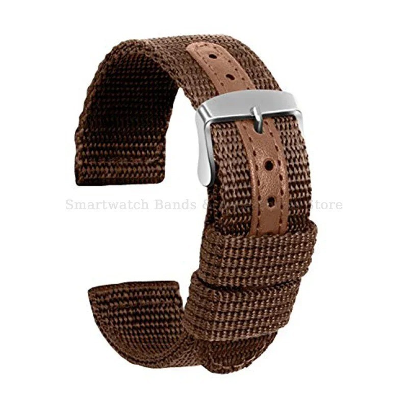 18mm 20mm 22mm 24mm Military Canvas Nylon Wrist Watch Band Strap Bracelet Sport