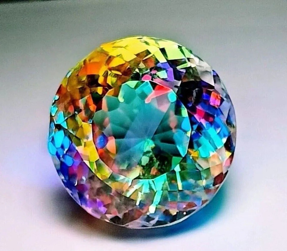 Natural Mystic Topaz Rainbow Color Round Cut Certified 45.30 Ct Loose Gemstone
