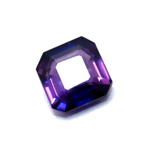Natural 5.40 Ct Asscher Cut Purple Tanzanite Certified Faceted Loose Gemstone