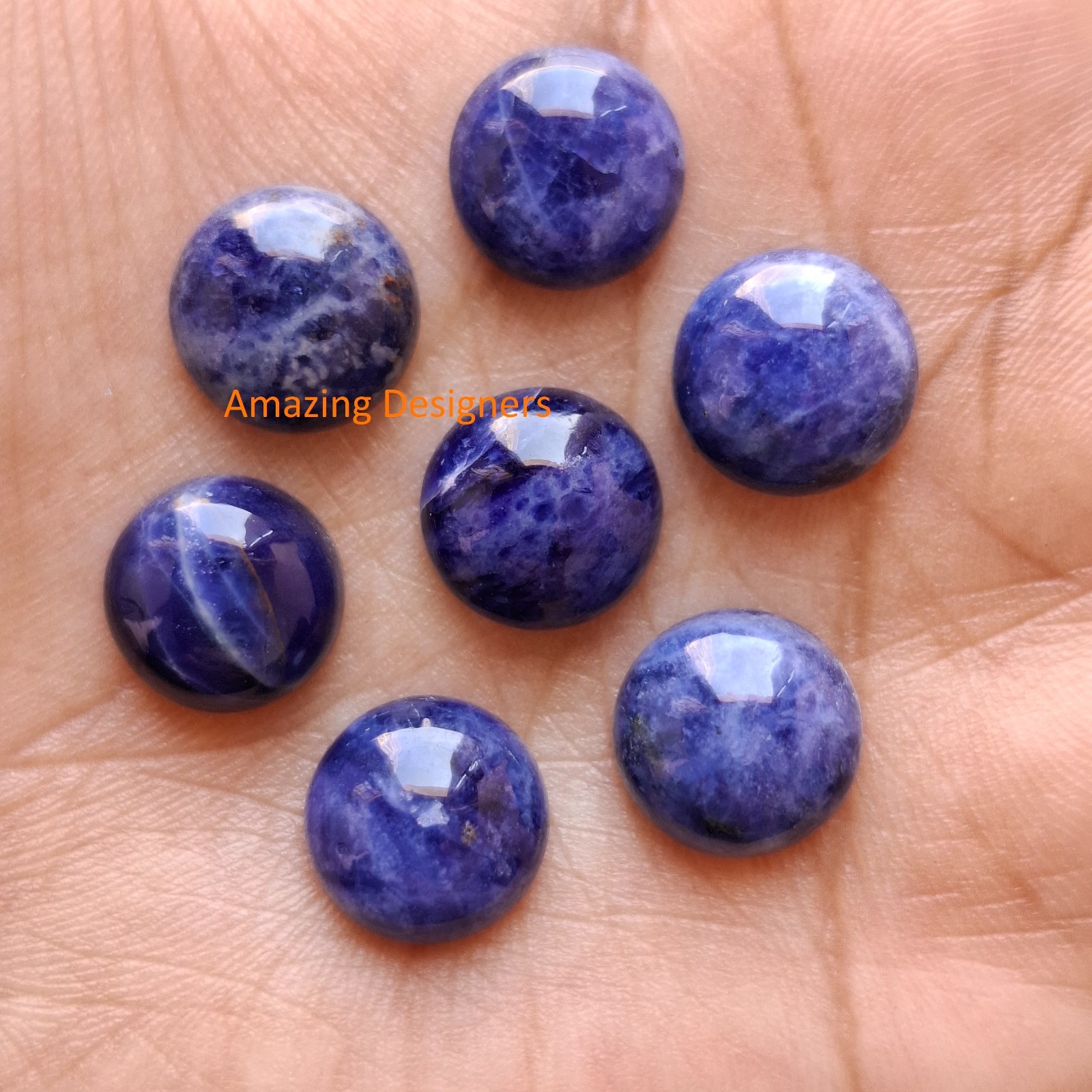 Natural Sodalite Round Cabochon 5mm to 20mm Loose Gemstone