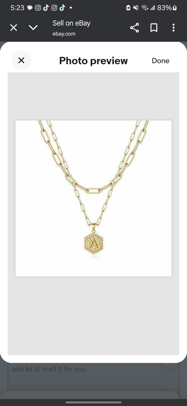 Dainty Layering Initial Necklaces for Women 14k Gold Plated Paperclip Chain NEC