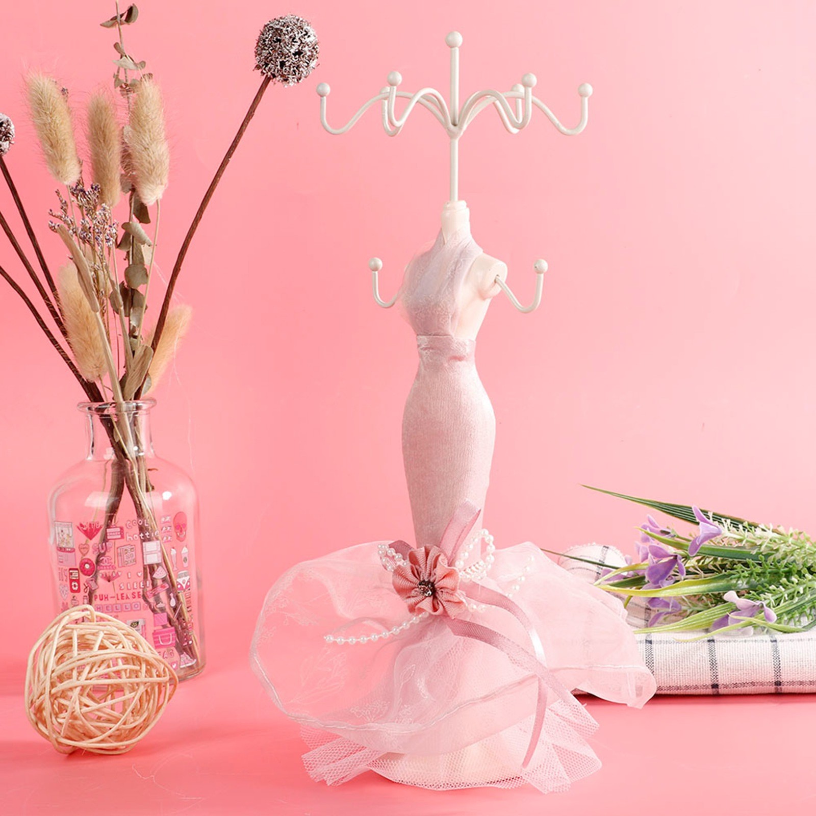 Jewelry Holder Stand For Dress/Earrings/Necklace/Rings (Small Model)