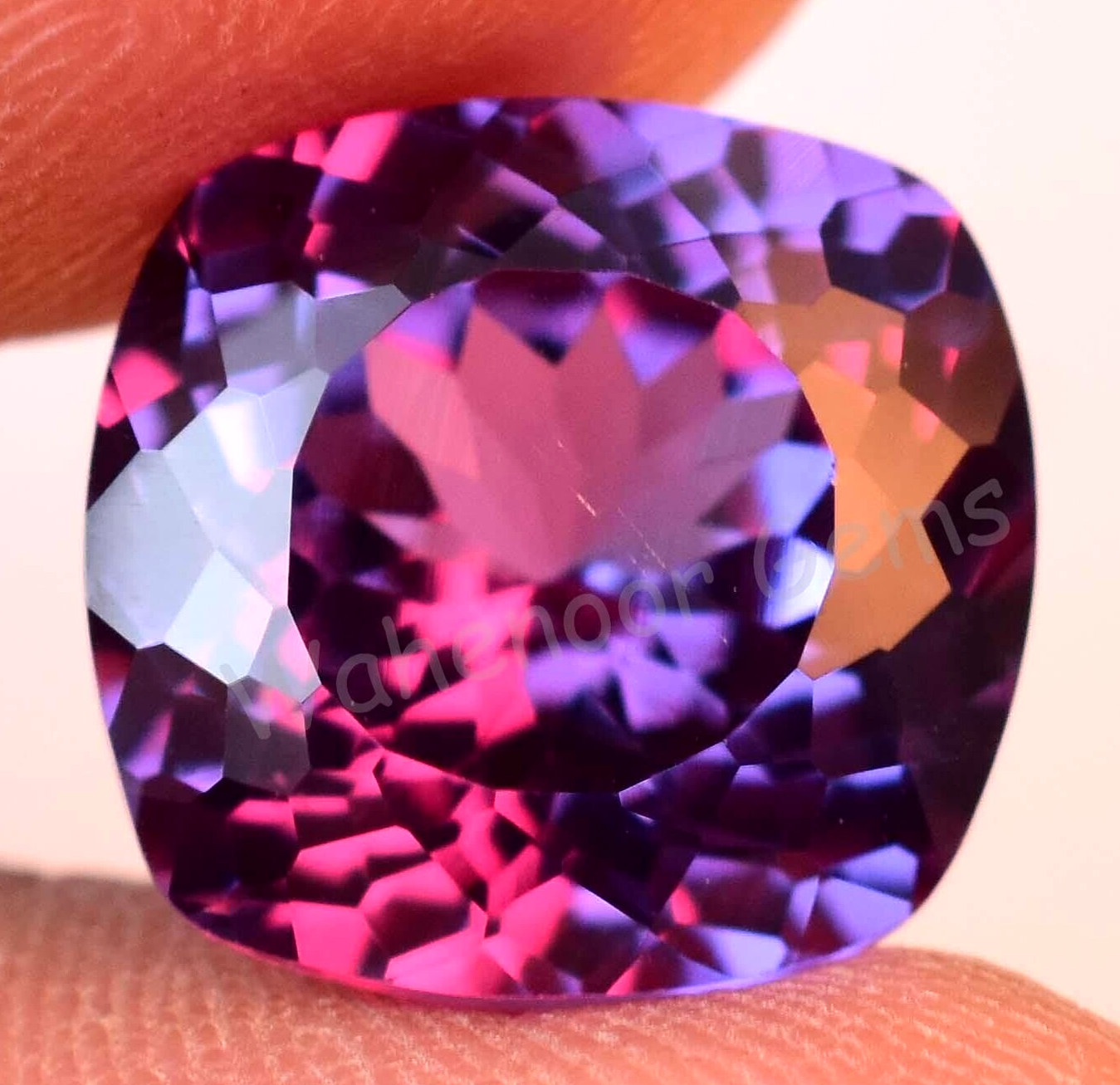 11.25 Ct Natural Color Change Alexandrite Cushion AGL Certified Loose Gemstone