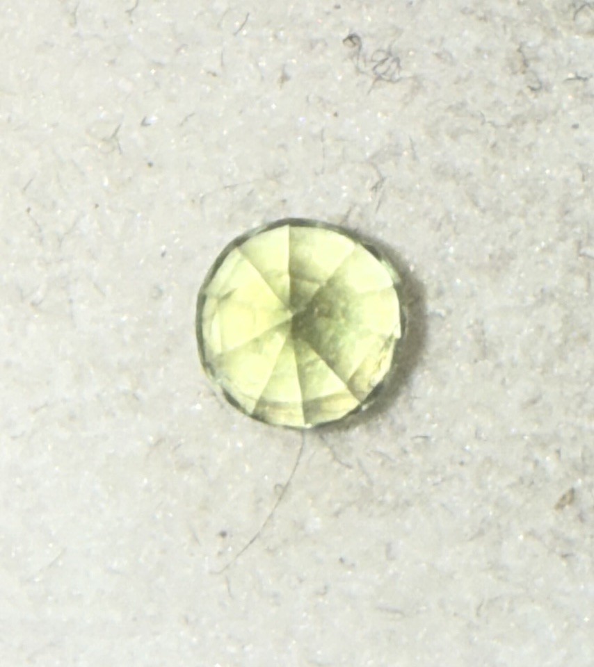 Stunning Rare Namibia Untreated .61Ct. Demantoid Round Facet Garnet Gemstone!