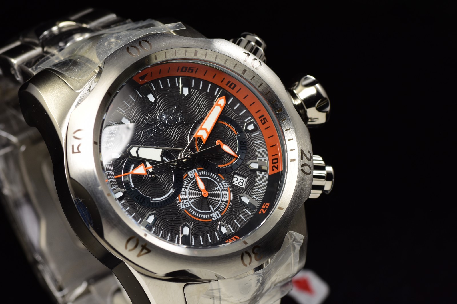 Invicta S1 Rally Khaki & Gunmetal Dial Swiss Steel Mesh Strap Mens Chrono Watch