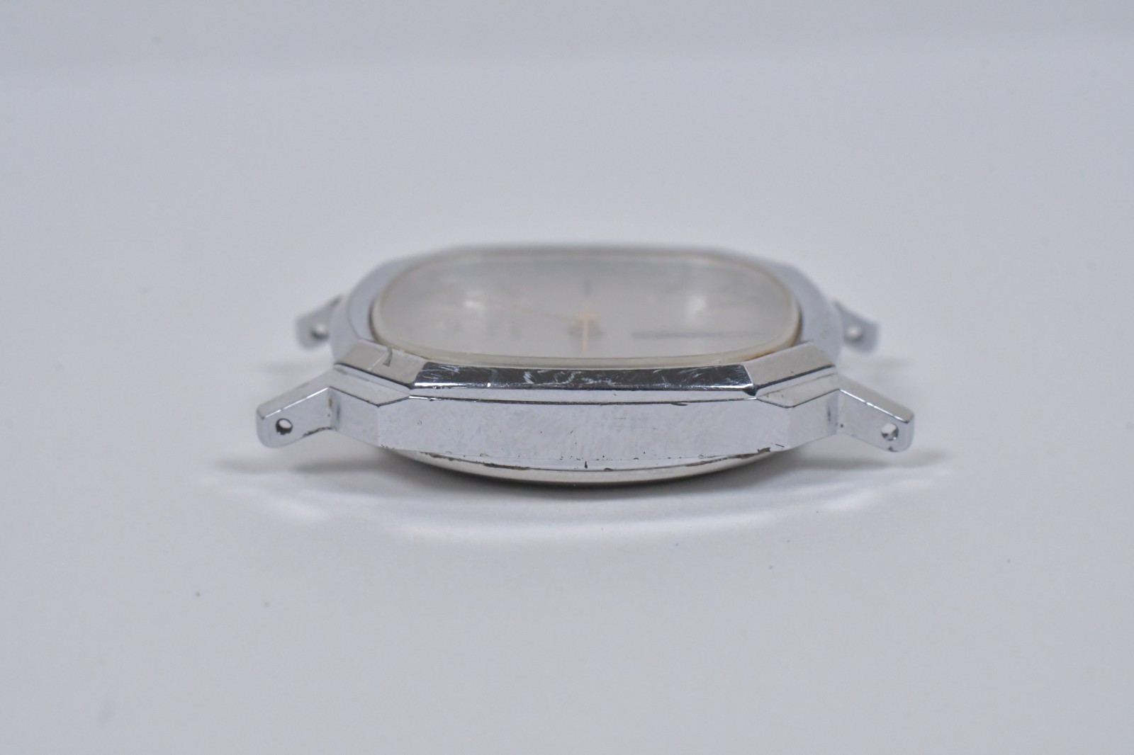 Vtg Timex Q Quartz Day Date Silver Tone 32mm M Cell AS IS PARTS or REPAIR