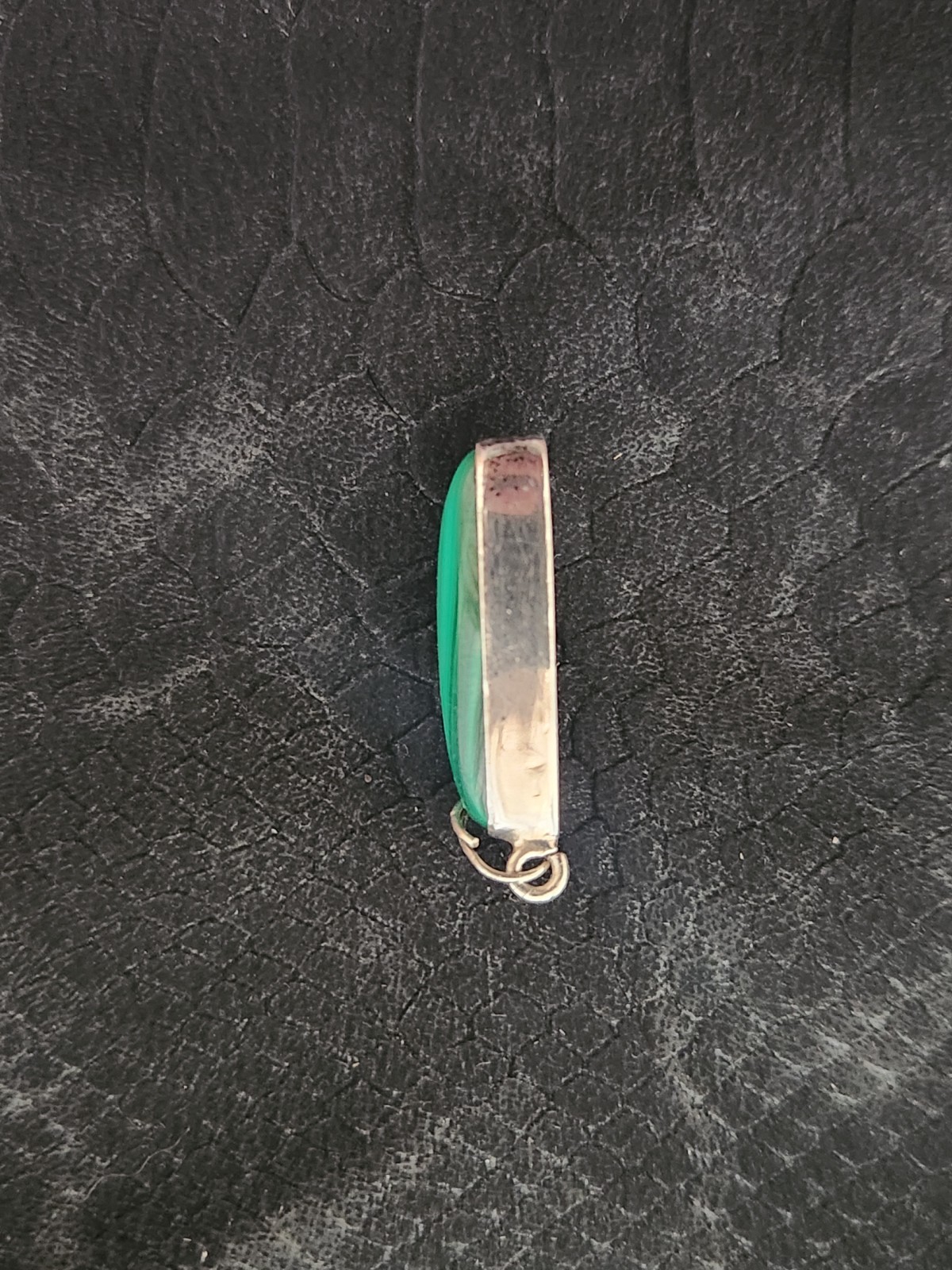 Jay King DTR 925 Sterling Silver Malachite stone pendant Desert Rose Trading