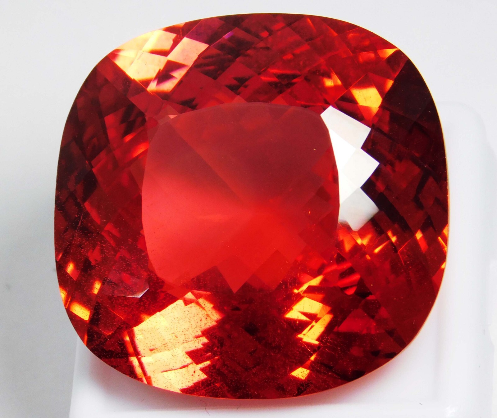CERTIFIED PREMIUM QUALITY NATURAL SAPPHIRE ORANGISH RED 97.70 Ct CUSHION SHAPE