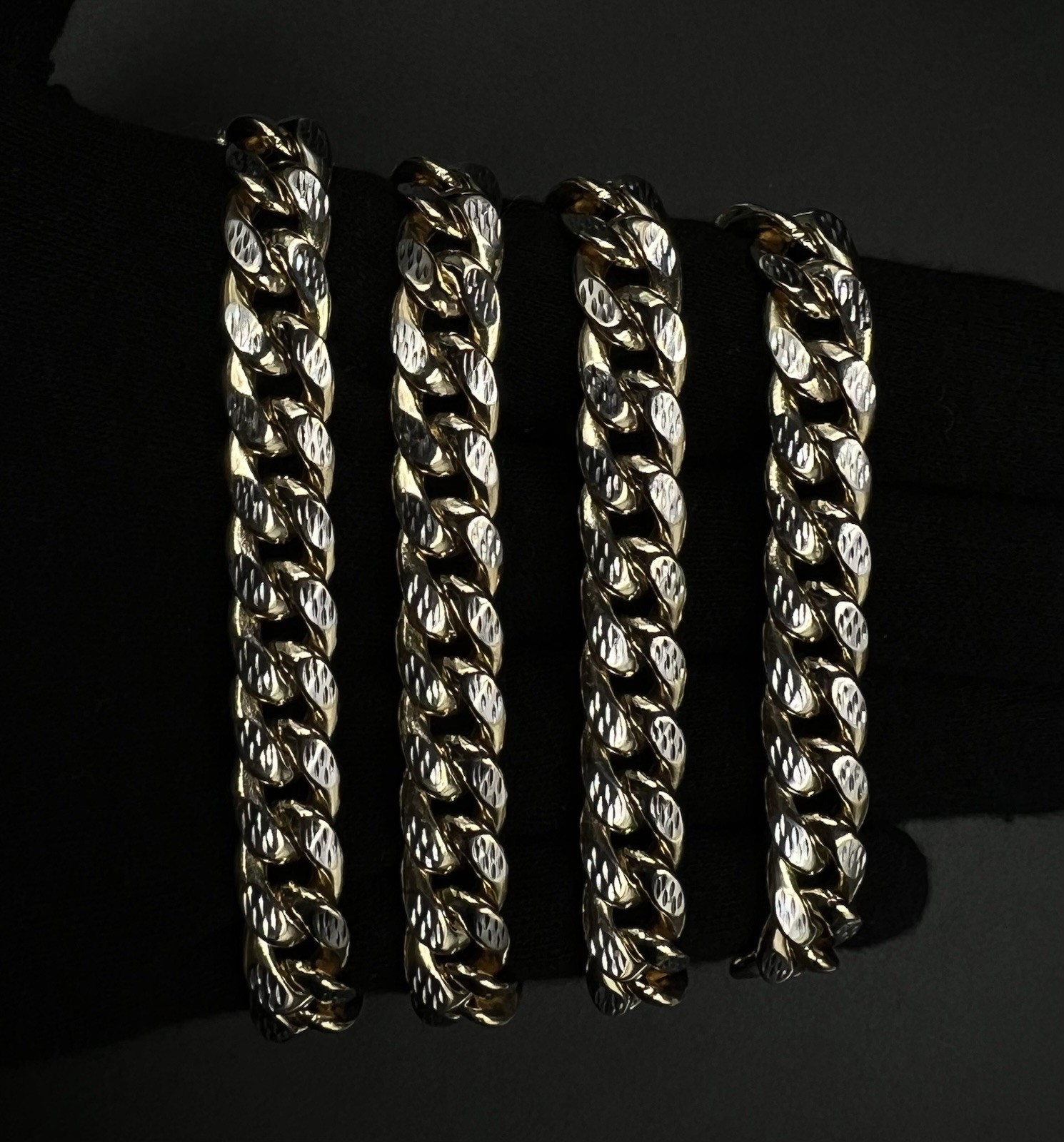 28” 10K Hollow Yellow Gold Diamond Cut Miami Cuban Chain 57.23g | 10.2MM | Box
