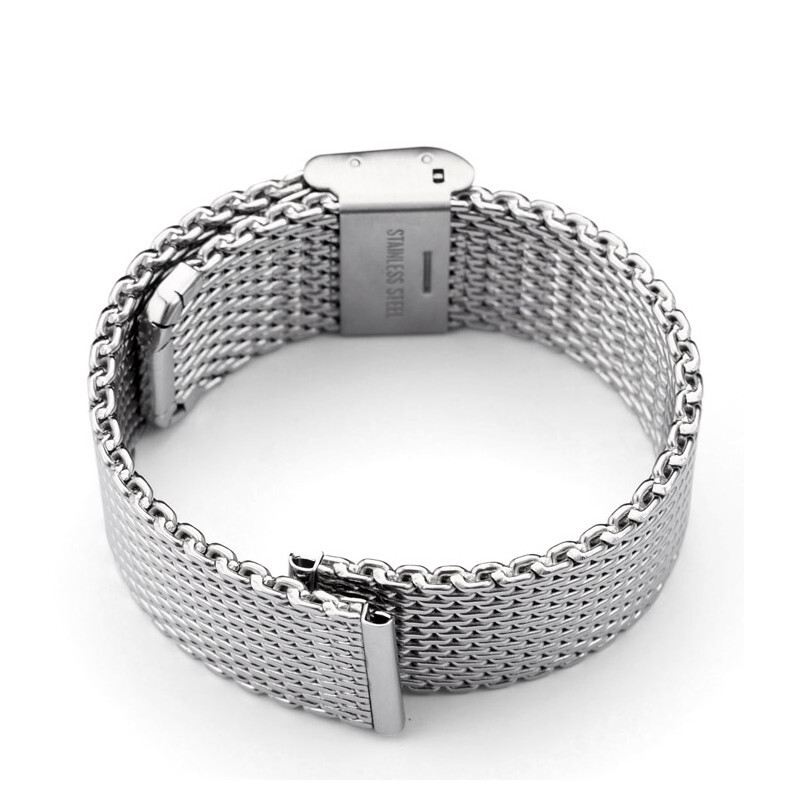 Premium 0.8 Line Stainless Steel Watch Strap Band Milanese Mesh16/18/20/22/24mm