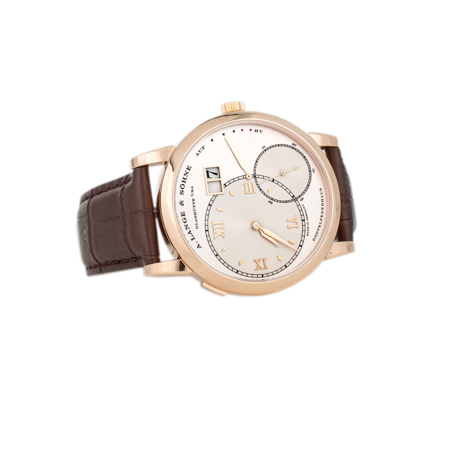 A. Lange & Sohne Grand Lange 1 Rose Gold Silver Dial 41.9mm 115.022
