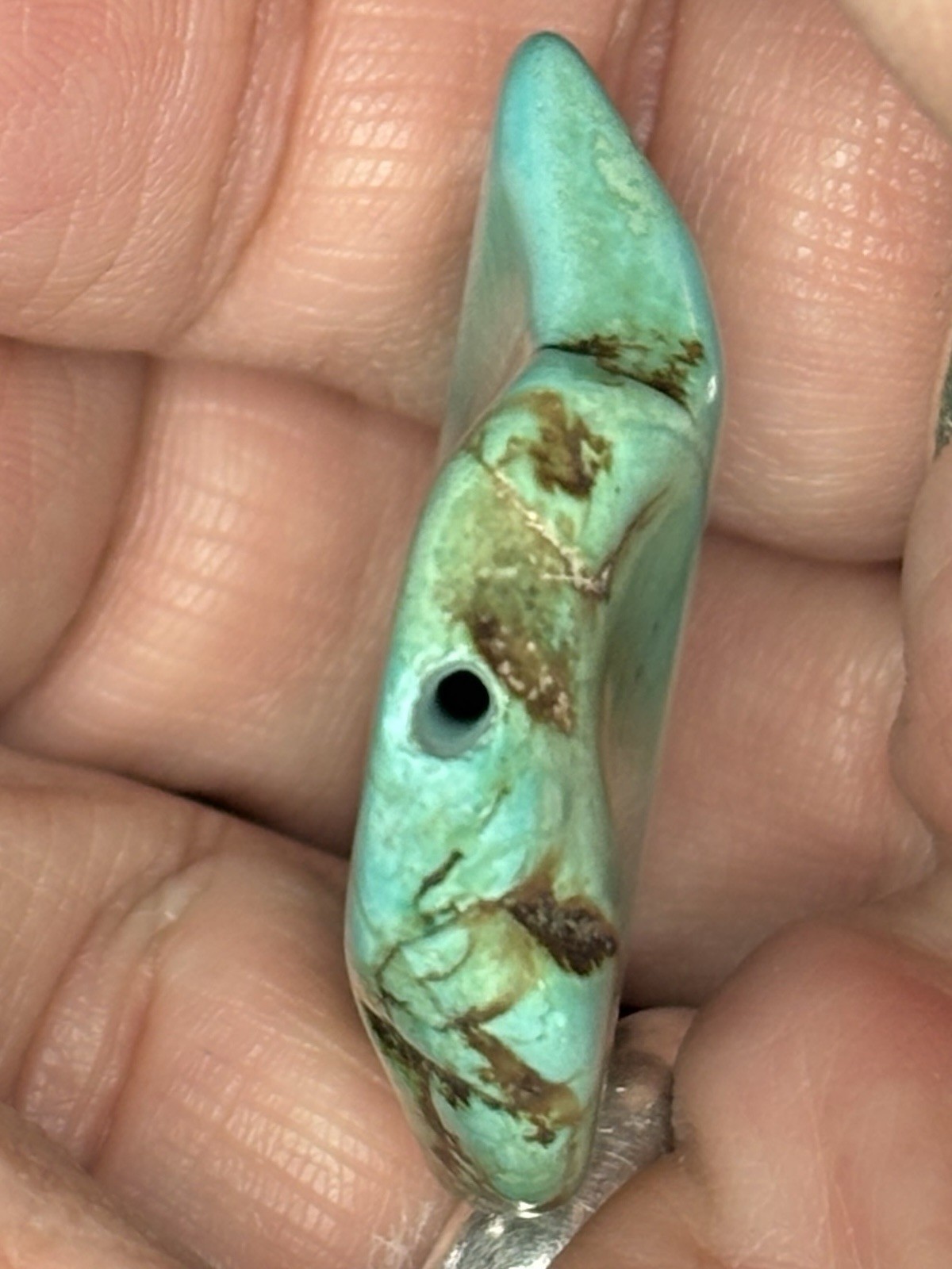 Kingman Turquoise Side-Drilled Focal Stabilized Slabs 54 Grams