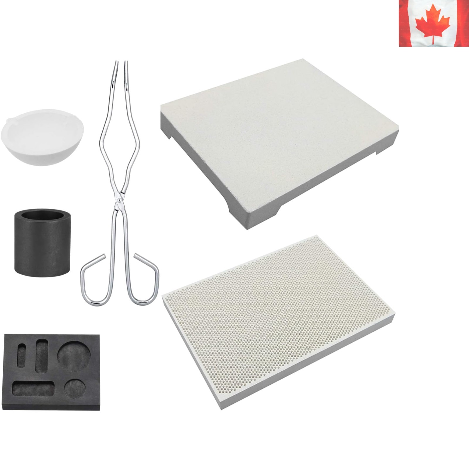 Versatile 6-Piece Graphite Casting Kit for Optimal Metal Melting Performance
