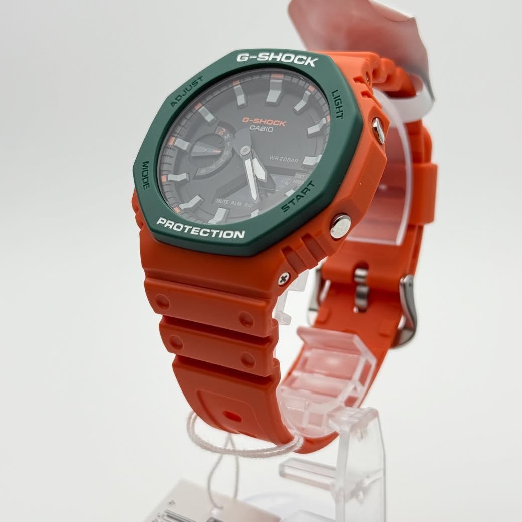 G SHOCK GA 2110SC 4AJF Watch Octagonal Bezel Orange