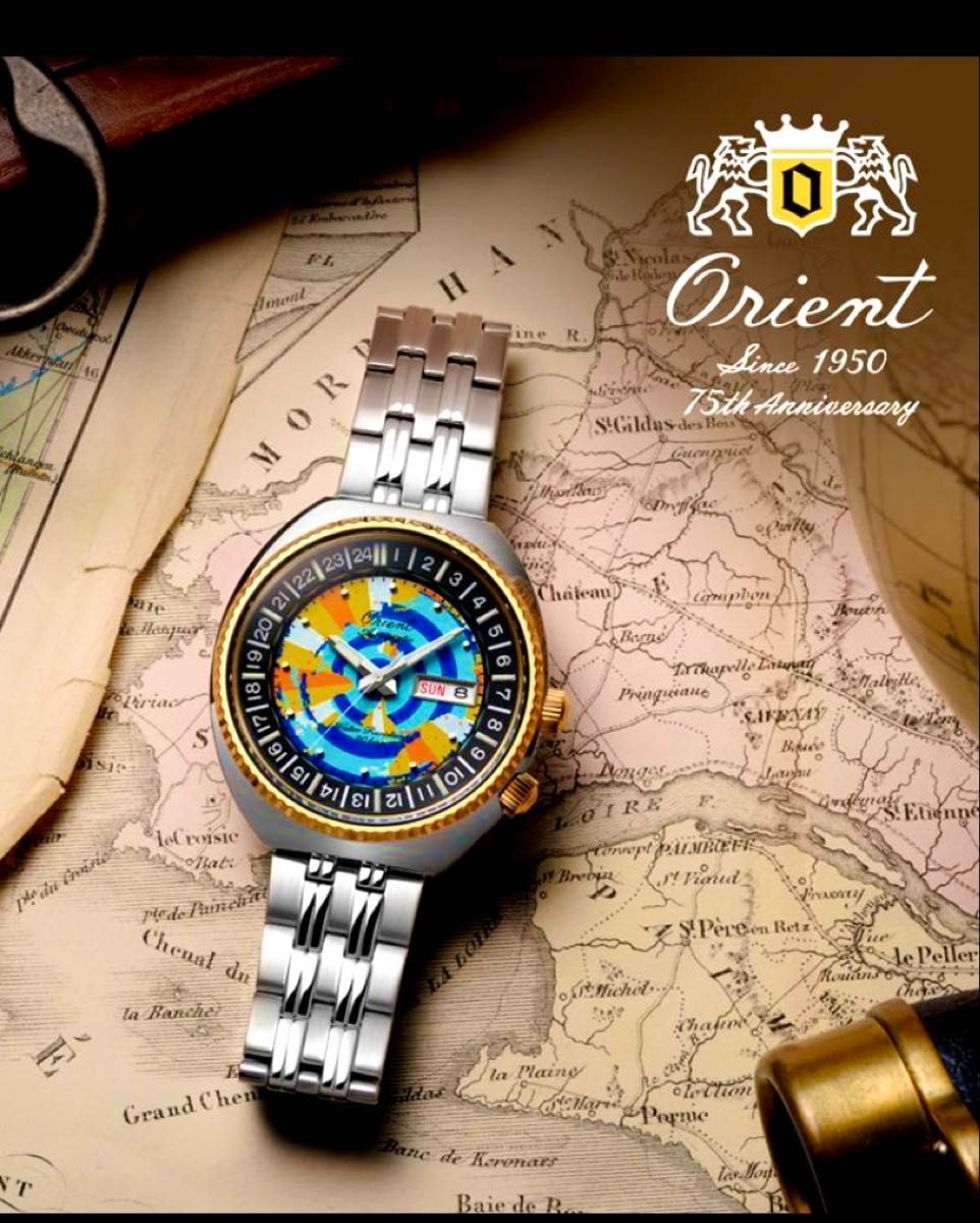 [B1P] ORIENT World Map RN AA0E08Y 70th Anniversary Limited Watch [w4s]