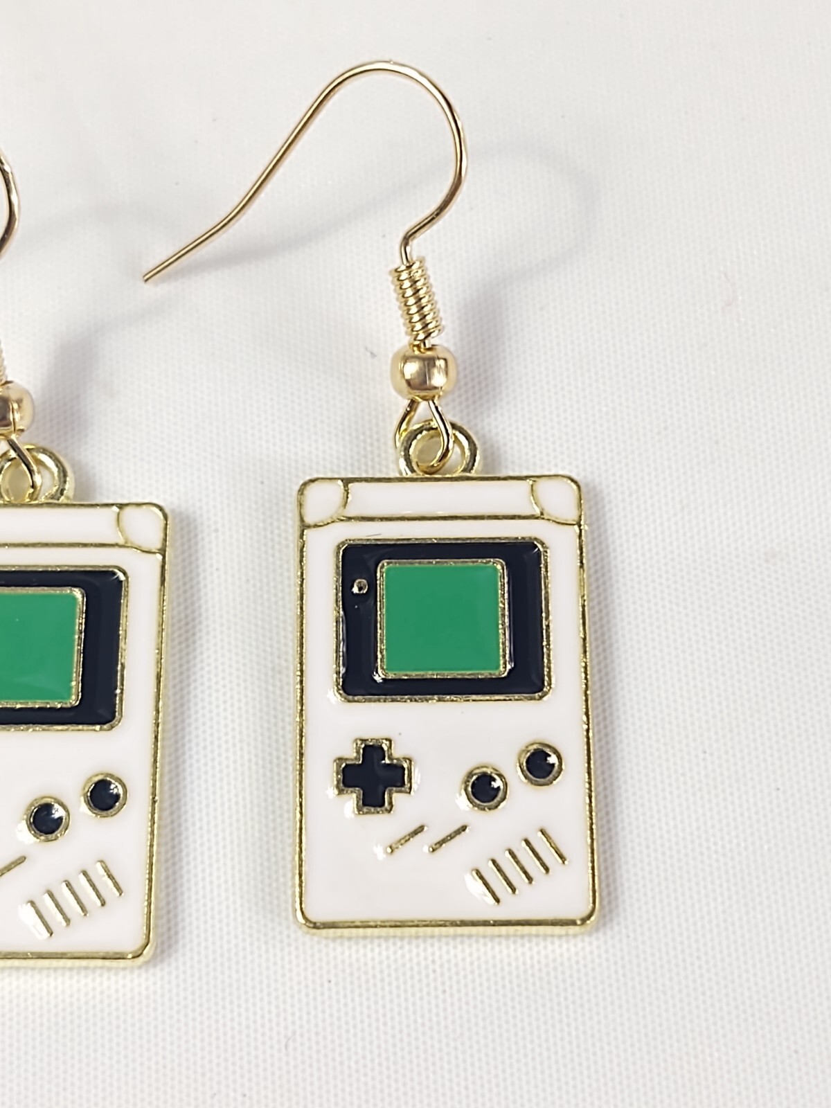 Drop Dangle Pierced Earrings Retro Vintage Handheld Video Game Gameboy Jewelry