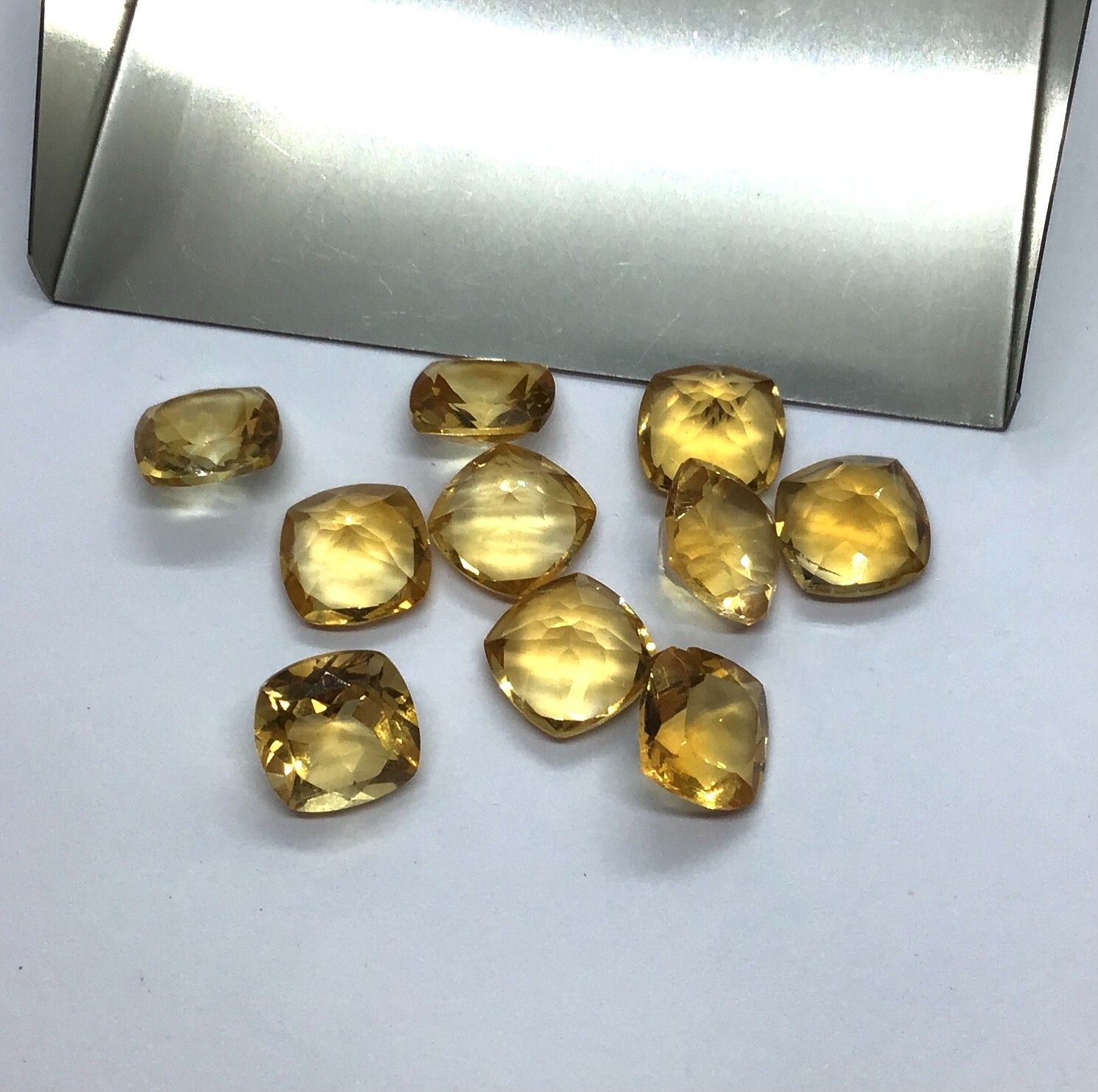 Natural Citrine Cushion Cut Faceted Loose Gemstone For Making All Type Jewelry