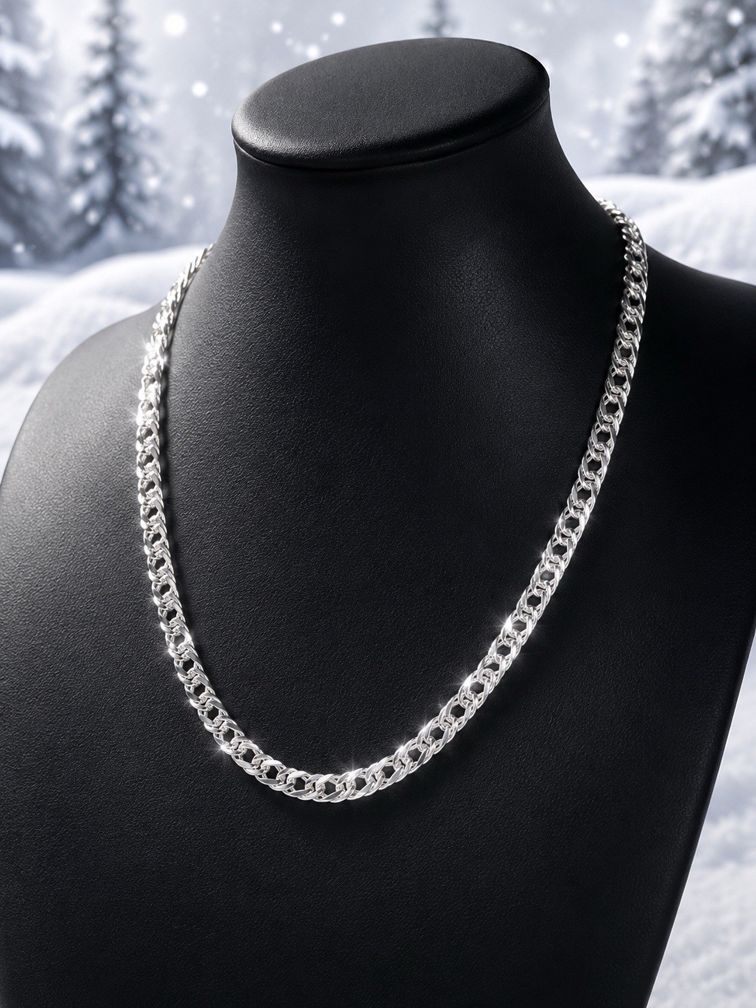 925 Sterling Silver 18” Inch 3.8mm Double Cuban Link Chain