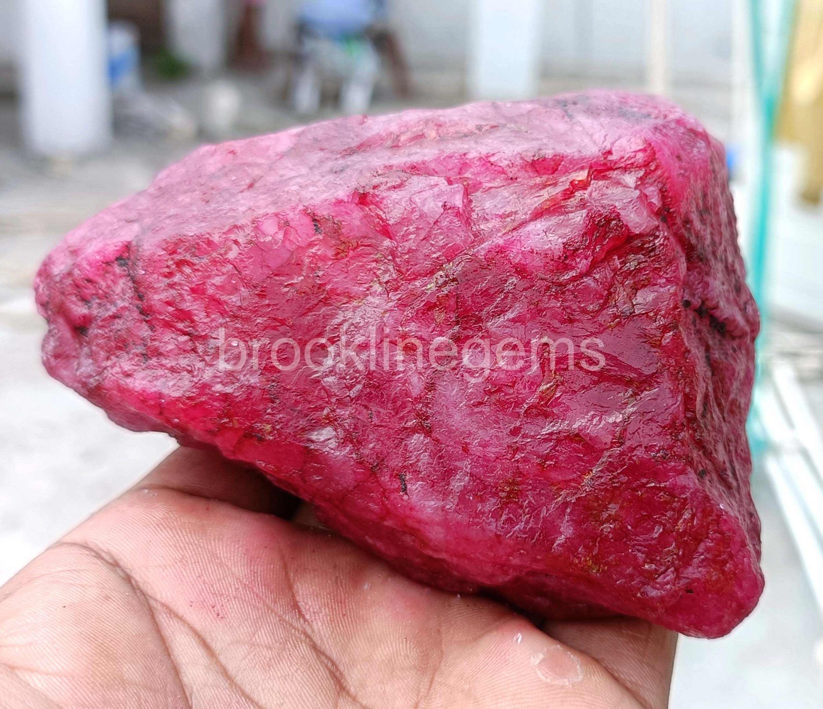 1000.0 Ct Natural Blood Red Ruby Dyed Rough Certified Loose Gemstone 6AGB