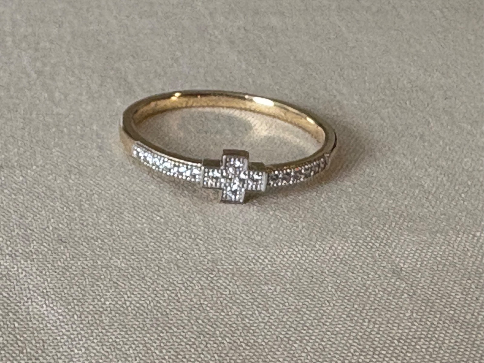 1.58g Ladies 14K Yellow Gold Lab Grown Diamond Ring Size 7 LGD 1.58 grams