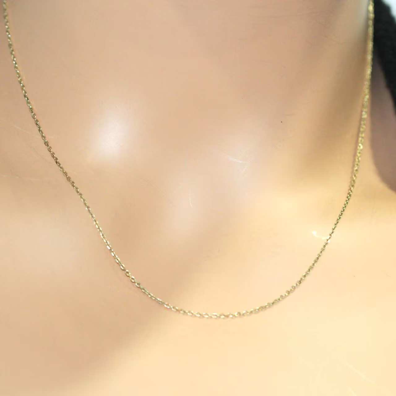 10k Yellow Gold O-link Chain Necklace 18 inches