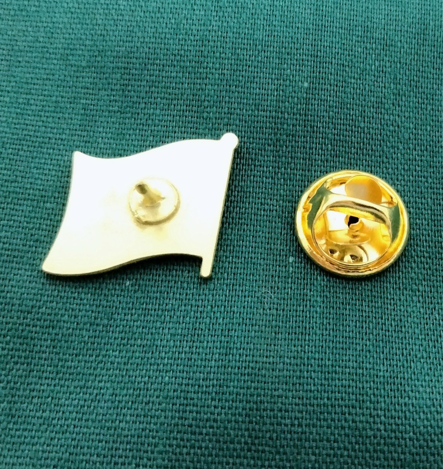 Pack of 12 Vatican Flags Pins Lapel, Tie and Hat Yellow White