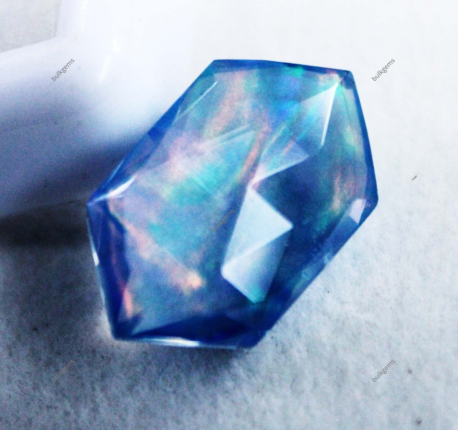 11.70 Ct Natural Boulder Opal Doublet Fancy Shape CERTIFIED Loose Gemstone